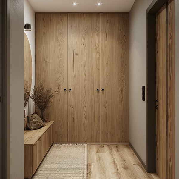 Hallway with custom wardrobe joinery